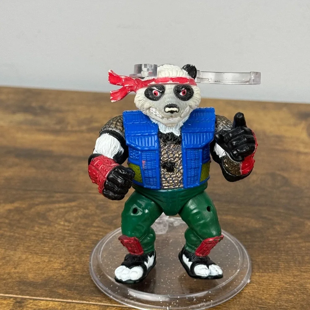 Vintage 1990 Playmates TMNT Panda Khan Action Figure Teenage Mutant Ninja Turtle